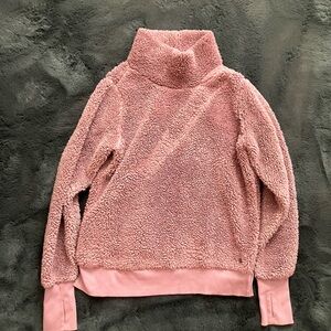Cozy Pink Sherpa Pullover